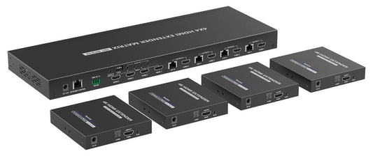 4x4 4K UHD 60Hz HDMI 2.0 Matrix Extender with IR, 70m - PSG3533