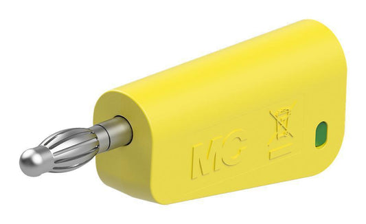 4MM PLUG, YELL/GRN, 32A, SOLDER, NICKEL - 64.1042-20