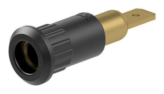 4MM SOCKET, METAL, BLACK, 25A, QC, P/FIT - 64.3010-21