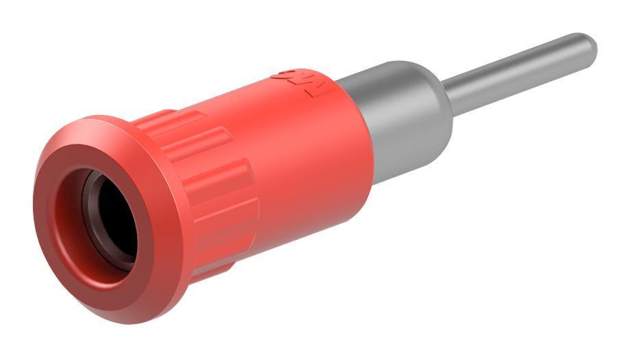 4MM SOCKET, METAL, RED, 25A, RP, P/FIT - 64.3011-22