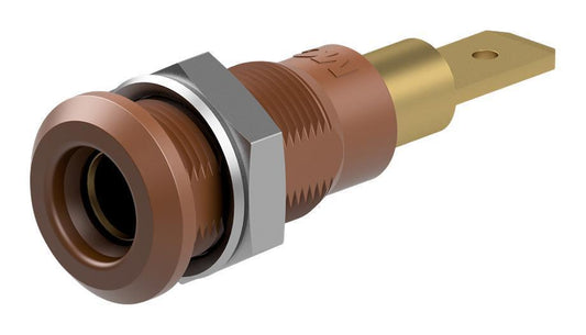 4MM SOCKET, METAL, BROWN, 25A, QC - 64.3040-27