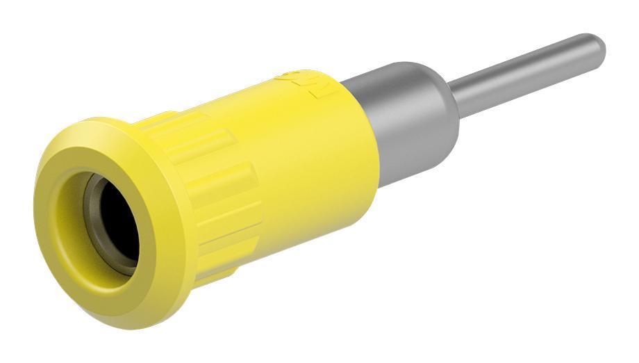 4MM SOCKET, MTL, YELLOW, 25A, RP, P/FIT - 64.3011-24