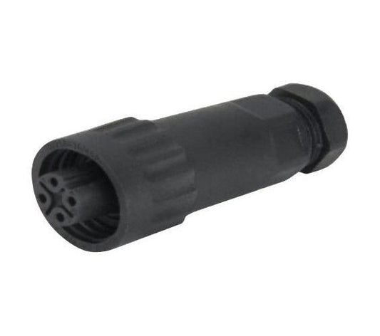 4 Pole Circular Inline Socket, IP67, Screw Terminals, 10.5mm Cables - MP007681