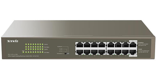 16 Port PoE Gigabit Desktop Switch - TEG1116P-16-150W