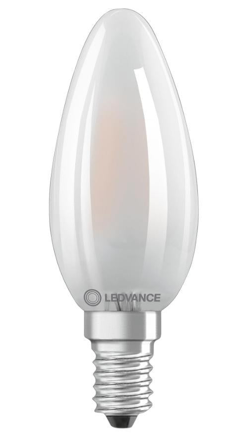 2.5W LED Frosted Candle Bulb, E14, 2700K, 470lm, Non-Dimmable - 4099854066467