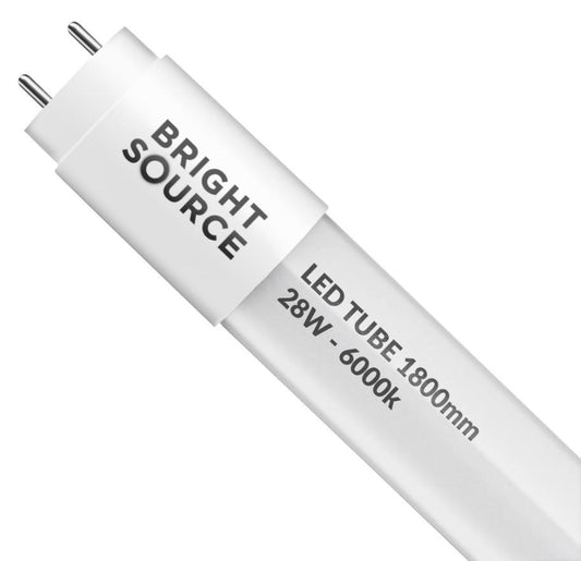 28W LED T8 Tube with LED Starter, G13, 6000K, 2800lm, 6ft - 237891