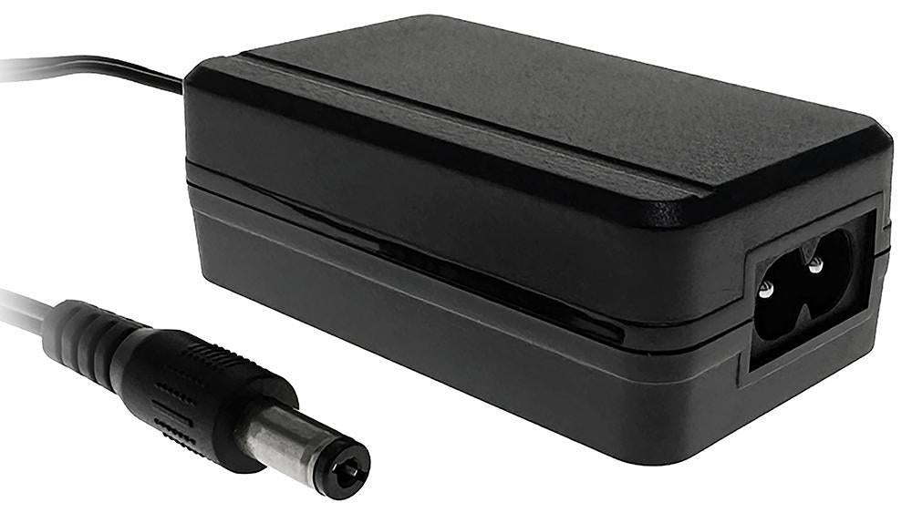 Inline Small Desktop Power Supply, 15V DC, 1A, 15W, IEC C8, 2.1mm Plug - TP1207