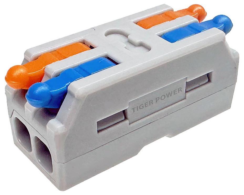 2 Way Quick Wire Inline Splice Connector Splitter, 32A, 250V AC - TGR-QC-2-2-B