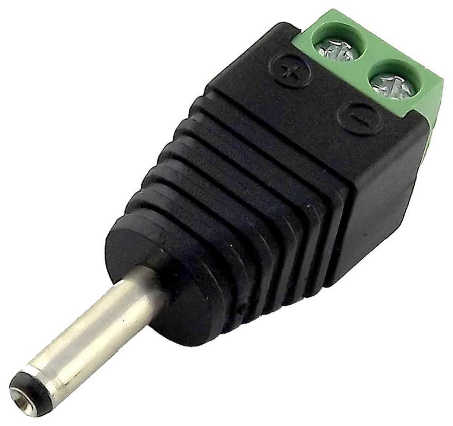 1.35mm x 3.5mm DC Power Plug Connector to 2x Screw Terminal Block Adaptor - TGR-135