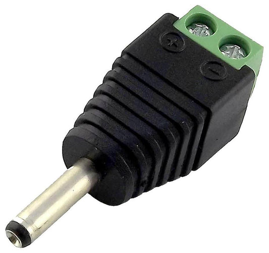 1.35mm x 3.5mm DC Power Plug Connector to 2x Screw Terminal Block Adaptor - TGR-135