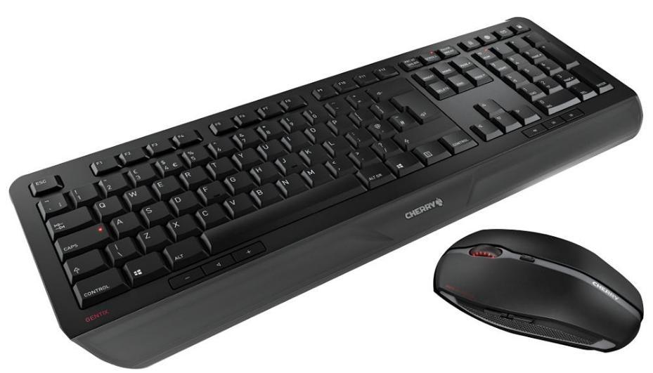 CHERRY GENTIX Desktop Wireless Keyboard & Mouse Set, Black - JD-7000GB-2