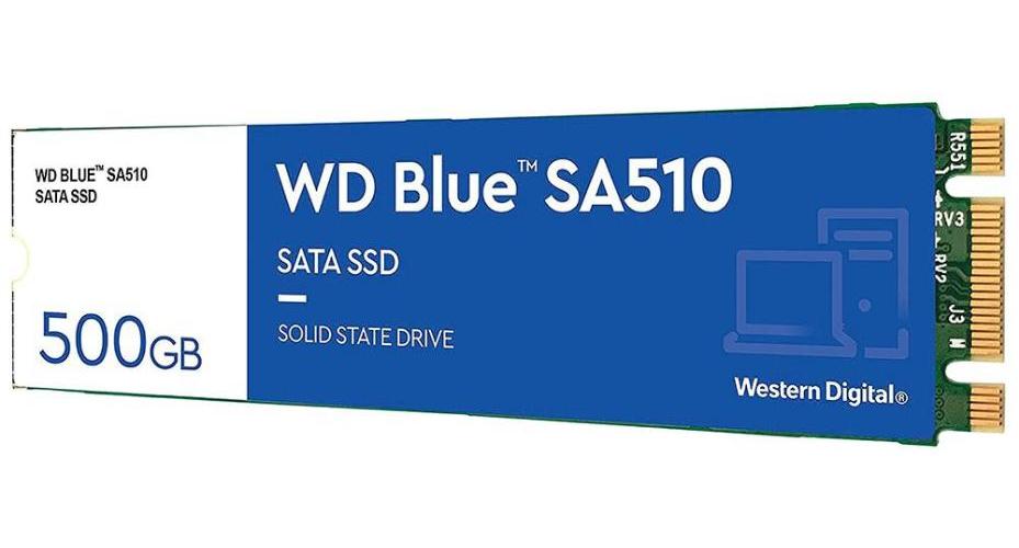 WD Blue SA510 M.2 2280 SATA 6Gbps Solid State Drive, 500GB - WDS500G3B0B
