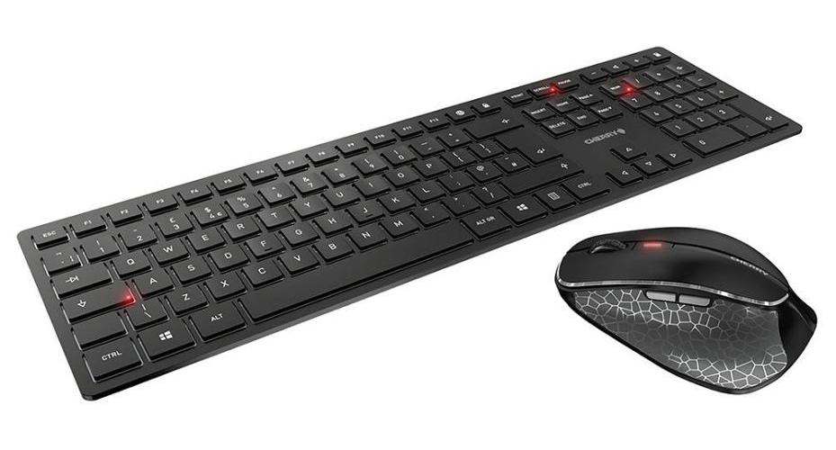 CHERRY DW 9500 Slim Wireless Keyboard & Mouse Set, Black - JD-9500GB-2