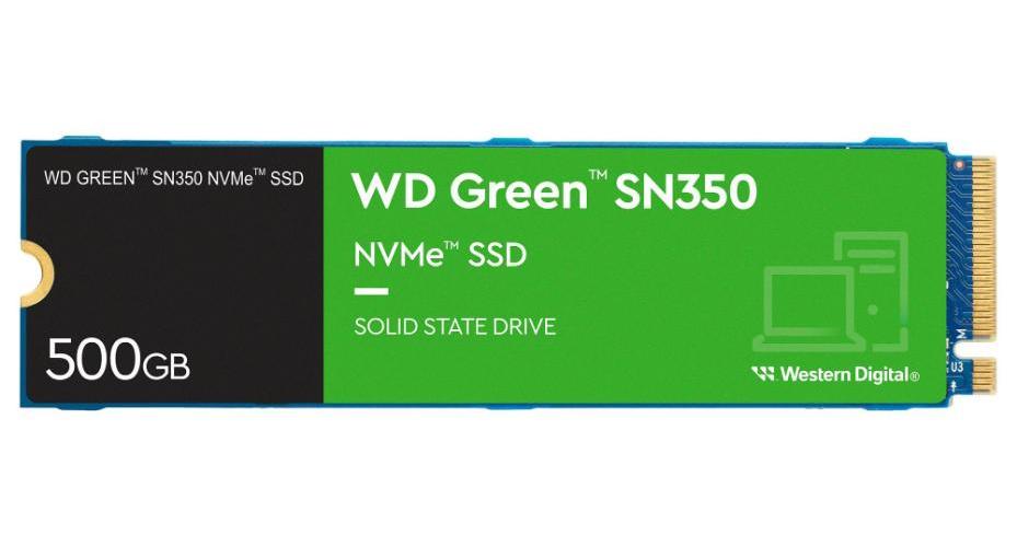 WD Green SN350 NVMe M.2 2280 Solid State Drive, 500GB - WDS500G2G0C