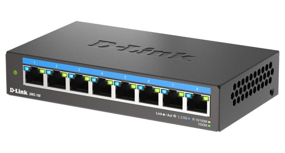 8 Port Multi-Gigabit Unmanaged Desktop Switch - DMS-108/B
