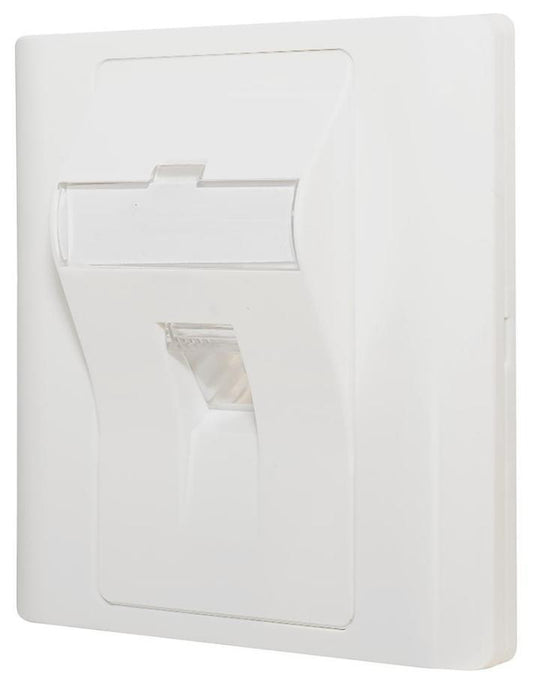 1 Gang Angled Faceplate for 1 Keystone Module, White - KP45K1