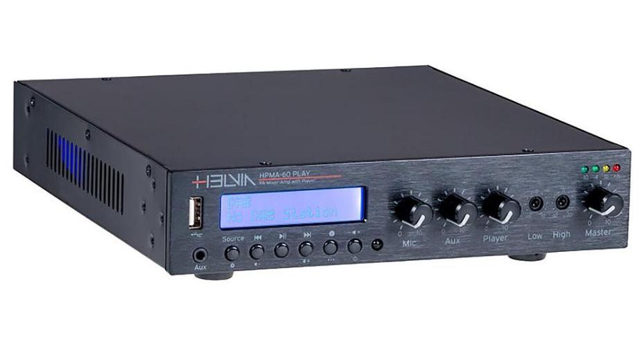 Single Zone 60W Class D Compact Mixer Amplifier with DAB+, FM, USB, Bluetooth Player - HPMA-60 PLAY
