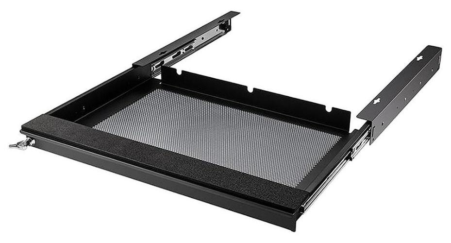 Large Lockable Vented 17" Laptop Drawer, Black - EX-6171B