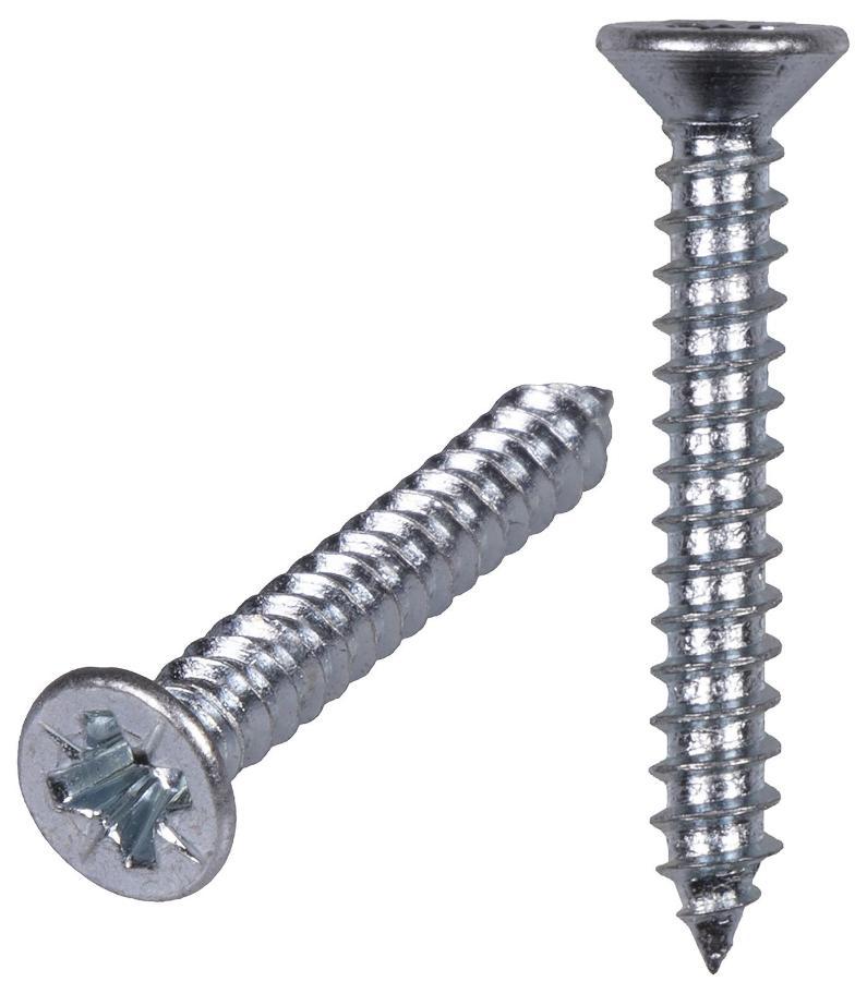 4.2mm x 19mm Zinc Plated Pozidriv Countersunk Self Tapping Screws, 200 Pack - STCSK348ZP