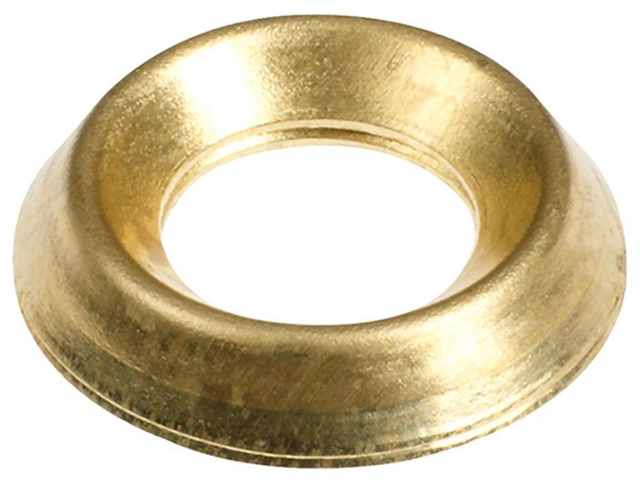 Electro Brass Screw Cups to Fit 5mm Screws, 50 Pack - 10BCUPP