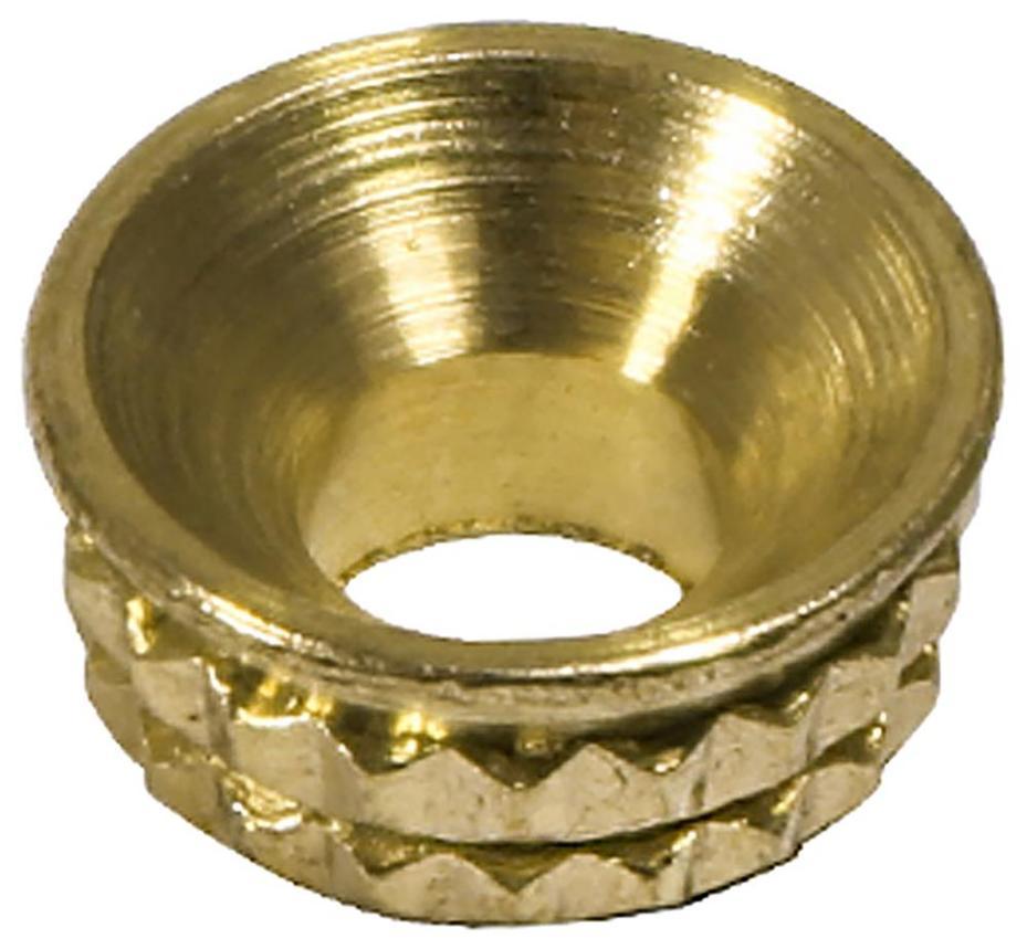 Knurled Brass Inset Screw Cups to Fit 3.5mm Screws, 8 Pack - 725221