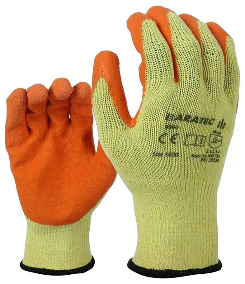 Latex Gripper Gloves - Orange/Yellow, Medium (8) - 990408