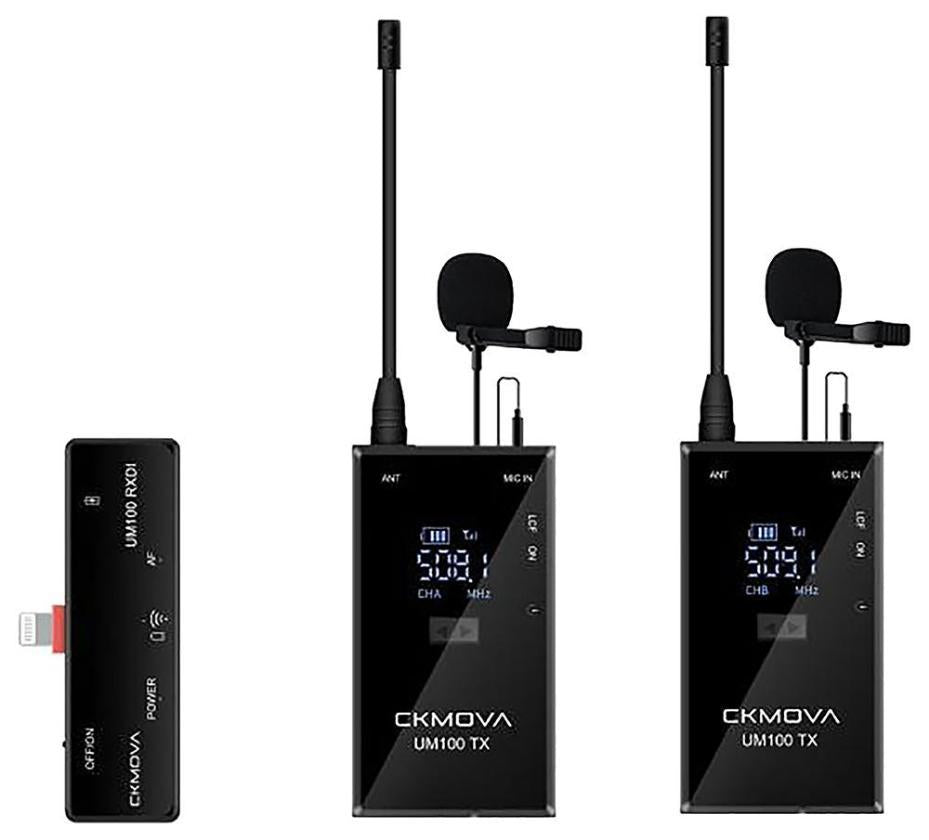 UHF Wireless Microphone Kit with 2x Transmitter and 1x Lightning Receiver - UM100 KIT6