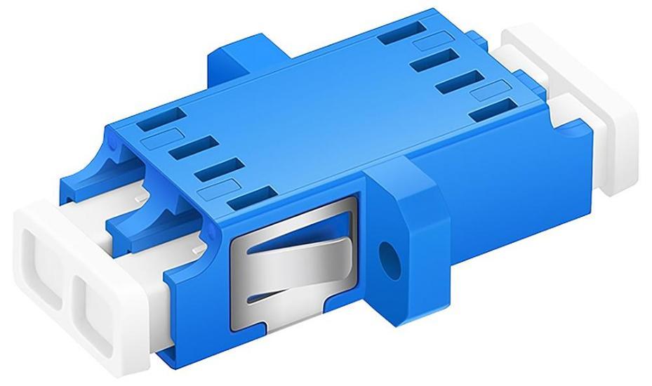 Single Mode Fibre Optical Blue Duplex SC APC Socket to  Duplex SC APC Socket Coupler Adaptor Coupler, Flange - BFC-SCU-DX-F