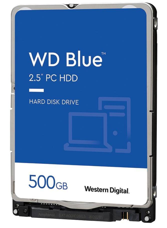 WD Blue 2.5" Internal HDD SATA 6GB/s - 500GB, 128MB Cache, 5400RPM - WD5000LPZX