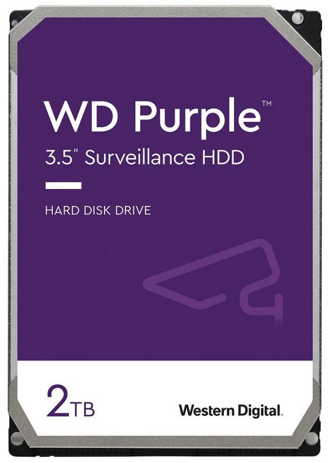 WD Purple Surveillance 3.5" Internal Hard Drive SATA 6Gb/s, 64MB 2TB - WD23PURZ