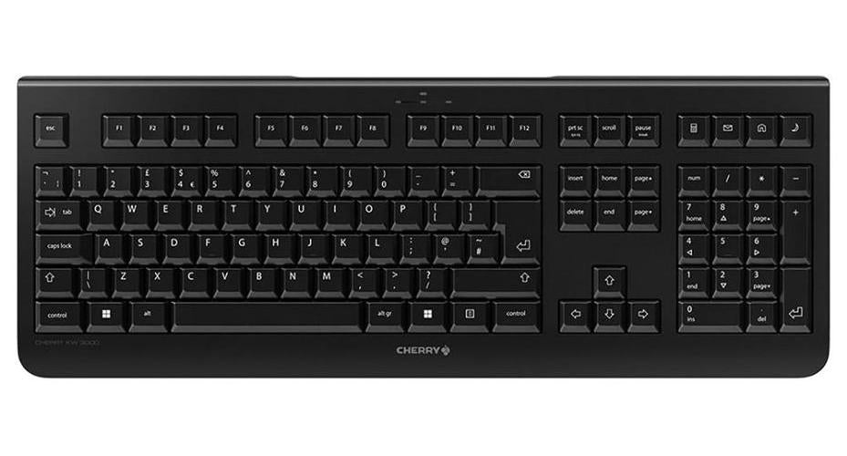 CHERRY KW 3000 Low Noise Wireless Keyboard, Black - JK-3000GB-2