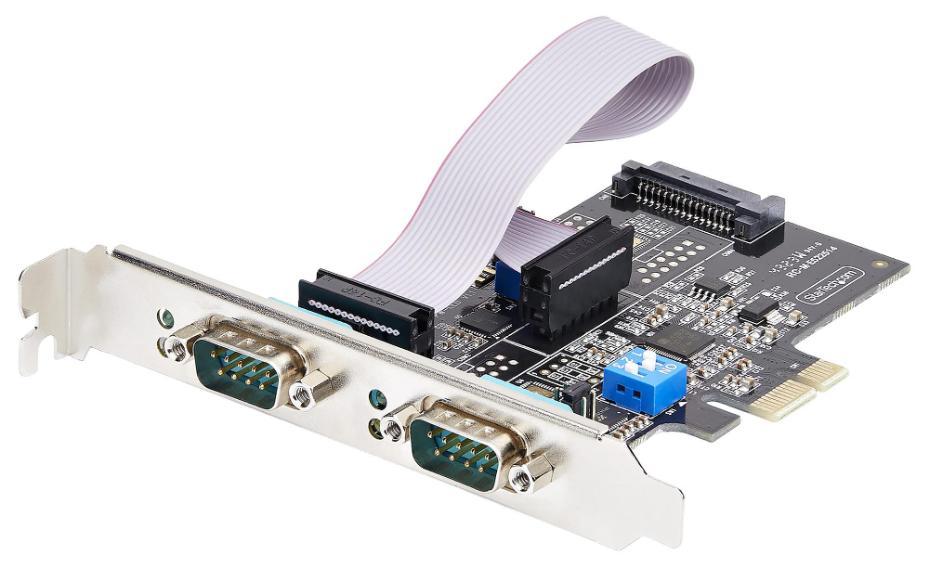 2 Port RS232 / RS422 / RS485 DB9 Serial PCI-Express Adaptor Card with 16C1050 UART - 2S232422485-PC-CARD