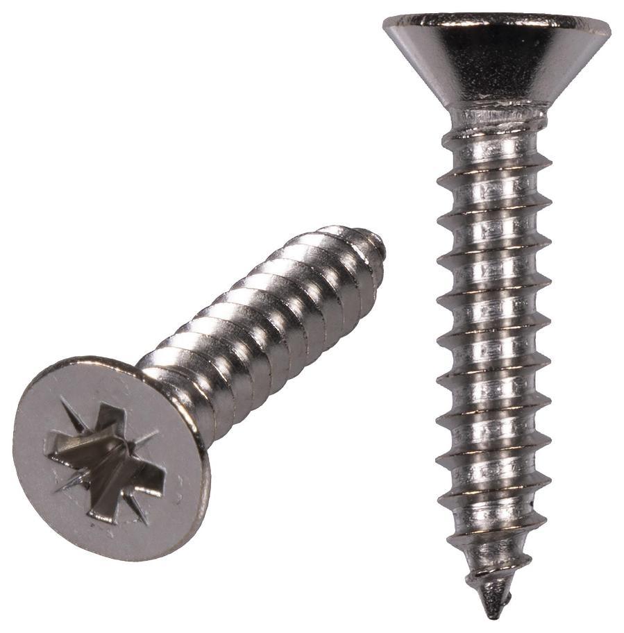 4.2mm x 50mm Stainless Steel Pozidriv Countersunk Self Tapping Screws, 100 Pack - STCSK28SS