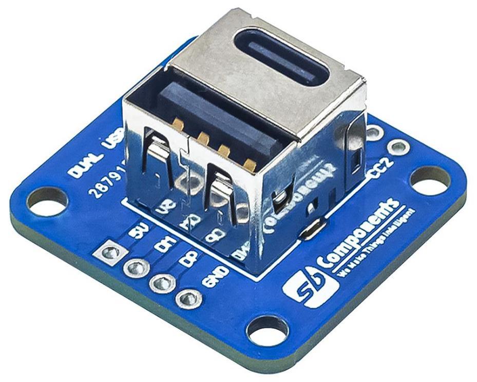 Dual USB Breakout, USB-A & USB-C - SKU25756