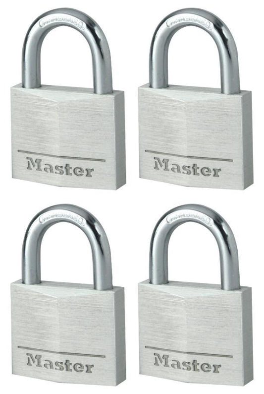 40mm Aluminium Padlocks, 4 Pack - 9140EURQNOP