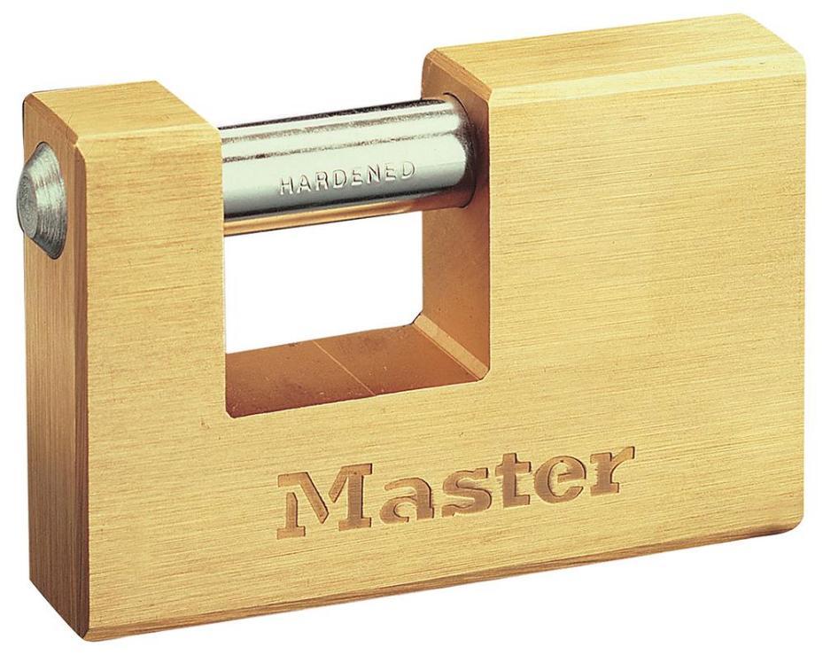 63mm Rectangular Brass Padlock - 606EURD