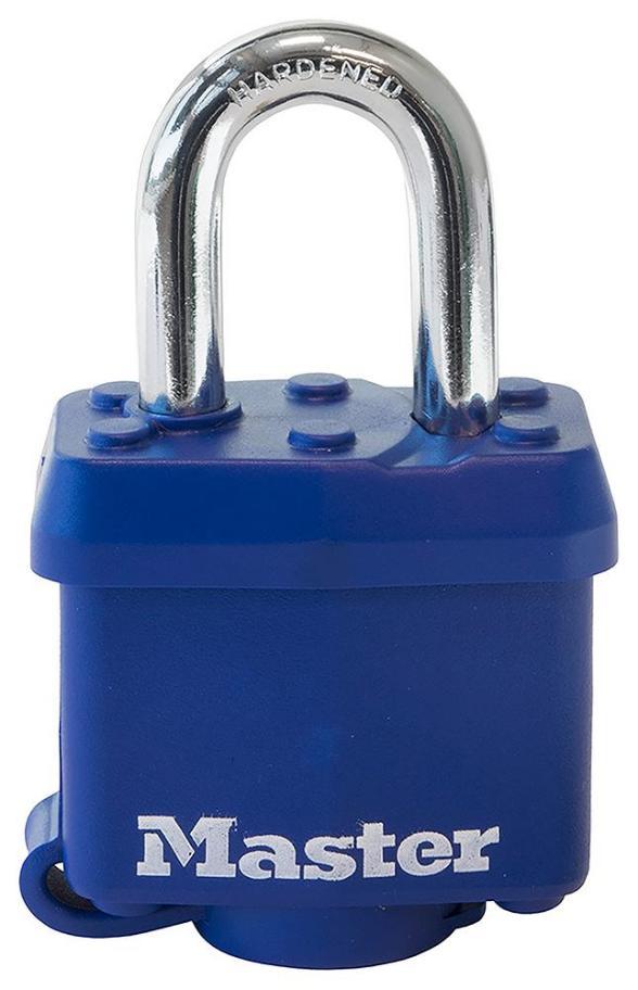 40mm Thermoplastic Covered Steel Padlock, Blue - 312EURD