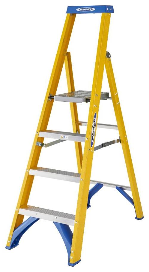 4 Tread Fibreglass Platform Step Ladder - 7170418