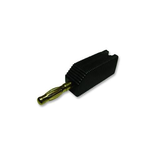 PRO SIGNAL - PSG01942 - 4MM PLUG, BLACK, STACKABLE , 2 PACK