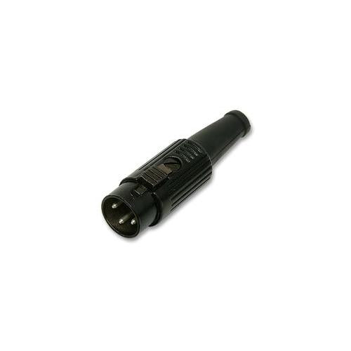 DELTRON - 591-0300 - IN-LINE METAL PLUG, 3 PIN BLACK LOCKING DIN PLUG