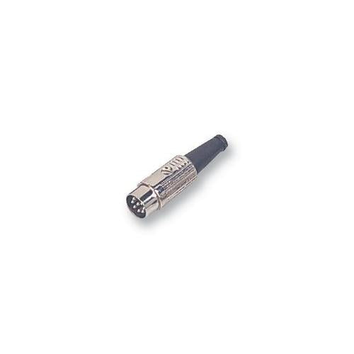 DELTRON - 610-0700 - IN-LINE METAL PLUG, 7 PIN NICKEL STANDARD DIN PLUG