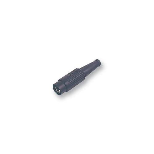 DELTRON - 611-0300 - IN-LINE METAL PLUG, 3 PIN BLACK STANDARD DIN