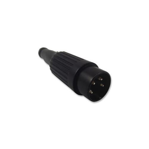 DELTRON - 611-0400 - IN-LINE METAL PLUG, 4 PIN BLACK STANDARD DIN PLUG