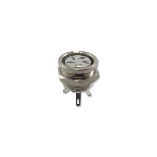 DELTRON - 650-0400 - PANEL MOUNTING CIRCULAR SOCKET, 4 PIN (DIN)