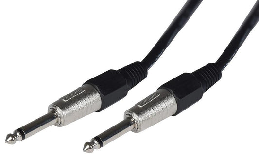 6.3mm Mono Jack Plug to 6.3mm Mono Jack Plug Guitar Lead, 6m - 190.142UK