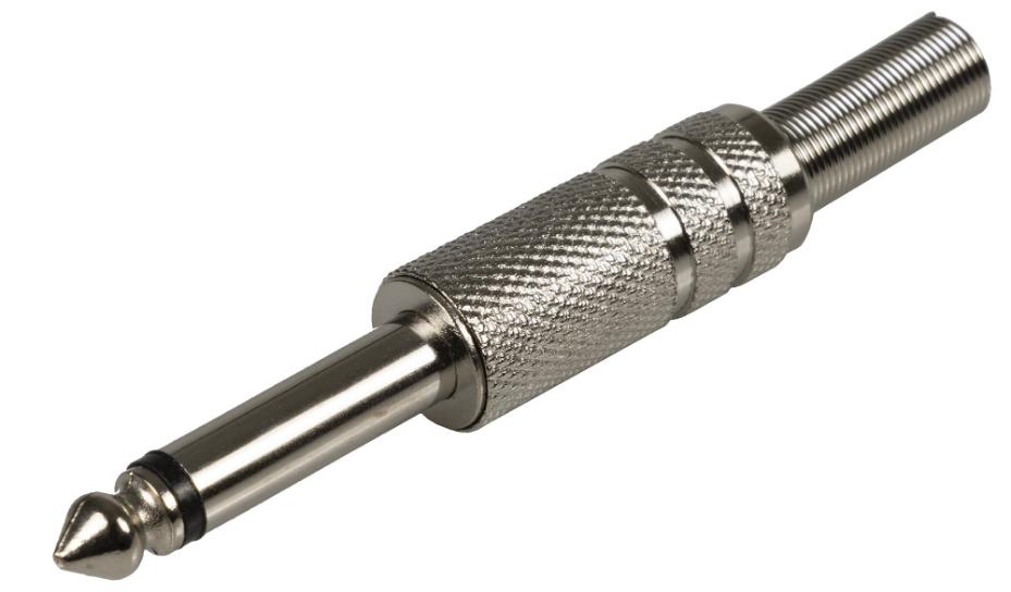 6.3mm Mono Jack Plug, Metal - 750.152UK