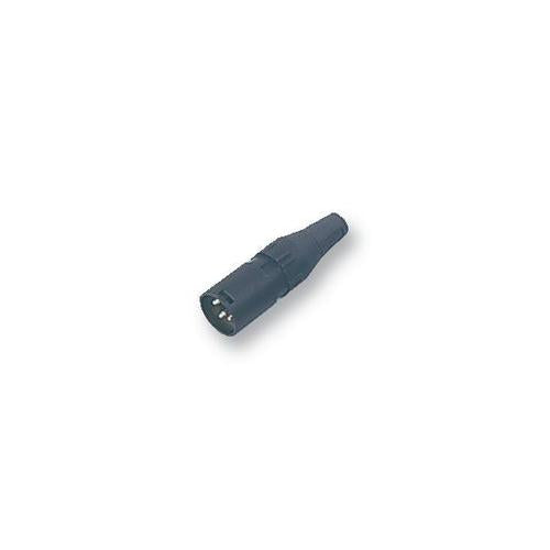 DELTRON - 709-0300 - XLR PLUG, 3P, BLACK