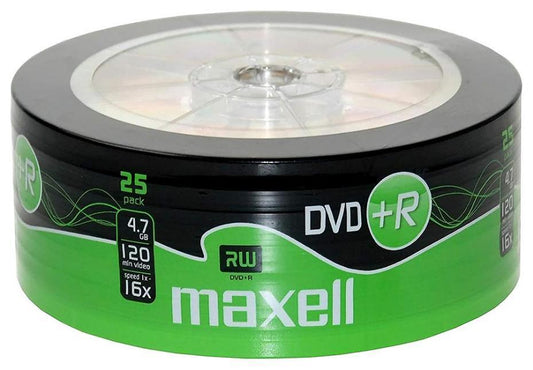 16x Speed DVD+R Blank DVDs, 25 Pack Shrink - 275735