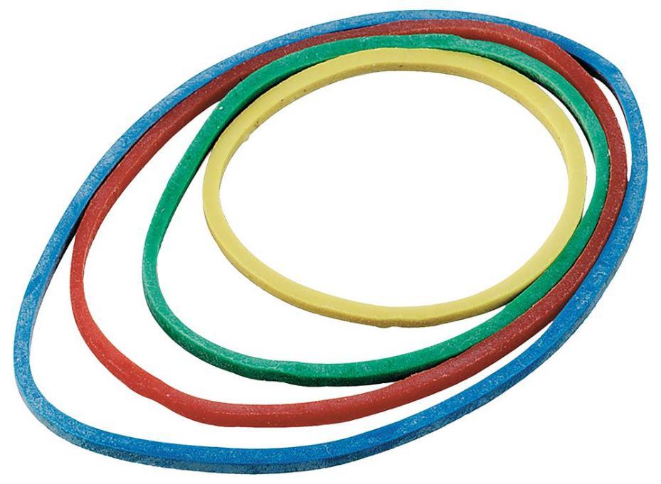 RUBBER BANDS, ASSORTED, 50G BOX - 351100