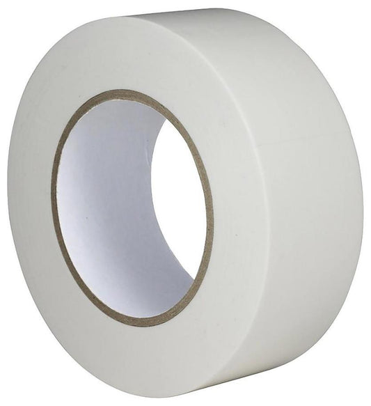50mm x 50m Acrylic Removable Double Sided Exhibition & Arena Flooring Tape, White - C02R574000050050